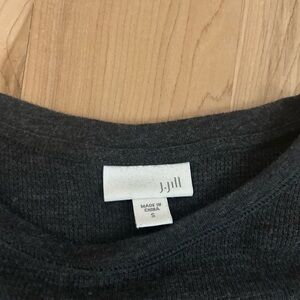J. Jill Charcoal Knit Top